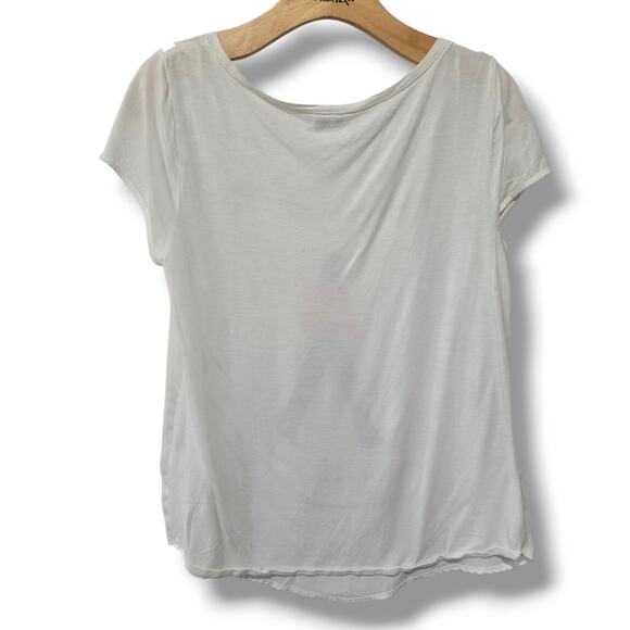 ELLE Women’s White Graphic Blouse Size Small Polyester Blend - Picture 4 of 8